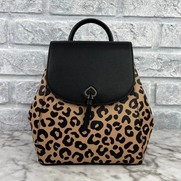 Kate Spade Black and Tan Leopard Backpack NWB Kate Spade Schuyler Mini Backpack Shoulder Bag Leopard  main image 3